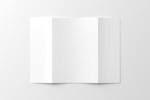 a4 Gatefold Broschüre 3d Rendern Weiß leer Attrappe, Lehrmodell, Simulation foto