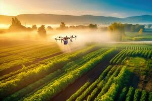 Drohne revolutioniert Landwirtschaft - - generativ ai foto