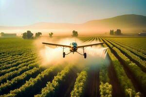 Präzision Landwirtschaft mit fortgeschritten Drohne Technologie - - generativ ai foto