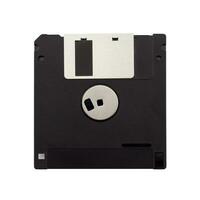 Magnetische Diskette isoliert auf weißem Hintergrund foto