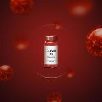 3D-Renderimpfung, Coronavirus-Impfstoff. foto