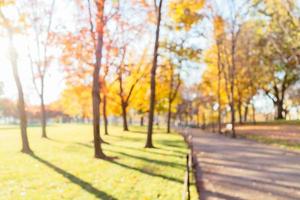 schöner unscharfer Hintergrund eines Parks im Herbst foto