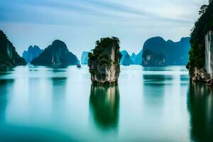 das Ha lange Bucht im Vietnam. KI-generiert foto