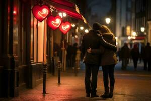 emotional Einschlag Neon- retro Stil fotografieren von Menschen ai generativ foto