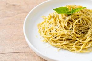 Pesto Spaghetti Pasta - vegetarisches Essen und italienische Küche