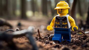 das Epos Suche von Lego Abenteurer ai generativ foto