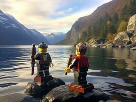 das Epos Suche von Lego Abenteurer ai generativ foto