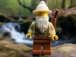 das Epos Suche von Lego Abenteurer ai generativ foto