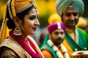 indisch Hochzeit im Bangalore. KI-generiert foto