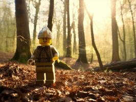 das Epos Suche von Lego Abenteurer ai generativ foto