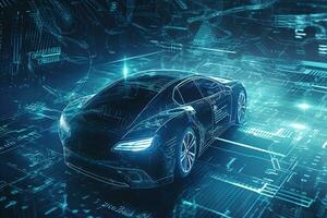 Automobil Kommunikation Industrie, eine solche wie Internet-Sicherheit Bedrohungen, Daten Privatsphäre Anliegen, oder das brauchen zum global Standardisierung. generativ ai foto