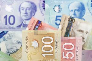 kanadisch Geld ein Geschäft Hintergrund foto