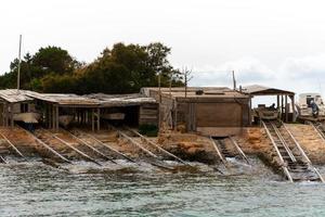 Fischerdorf es Calo de Sant Agusti auf der Insel Formentera foto