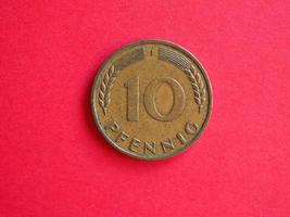 10 Pfenning Münze foto