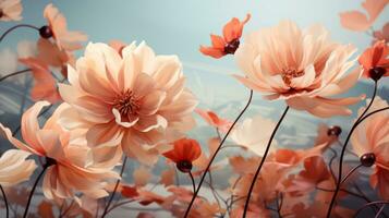 ein beschwingt Strauß von Wildblumen sonnt sich im das Sonne, ihr Blütenblätter schimmernd mit Leben und Schönheit, ai generativ foto