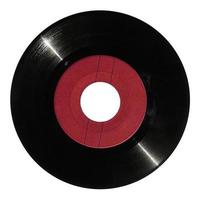 rote Vinyl-Schallplatte foto