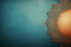 islamisch Kunst Hintergrund mit Kopieren Raum. generativ ai foto