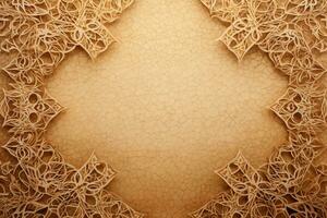 islamisch Muster Rand auf texturiert Hintergrund. generativ ai foto