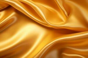 ai generiert golden glänzend Seide Oberfläche Textur foto