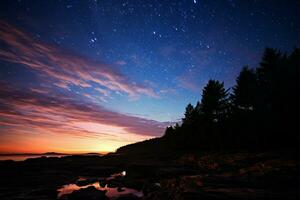 Astrofoto enthüllt das tiefgreifend Schönheit von das grenzenlos Nacht Himmel ai generiert foto