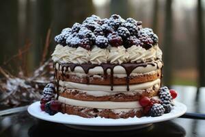 Geburtstag Winter Kuchen Schokolade Werbung Essen Fotografie foto