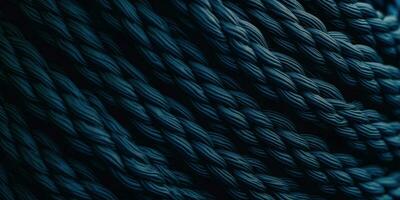 Blau Seil Textur Hintergrund. Hintergrund gemacht mit Seile. generativ ai foto
