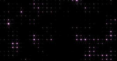 abstrakt Schleife glühend lila hell Disko Mauer mit Licht Glühbirnen abstrakt Hintergrund foto