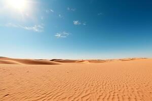 hell sonnig Sand Wüsten Umgebungen ai generiert foto