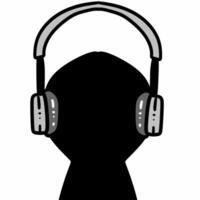 Kopfhörer mit ein schwarz Hintergrund foto