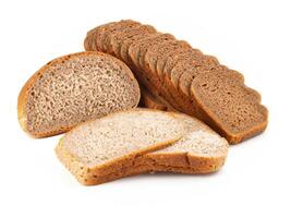 Brot lokalisiert auf weißem Hintergrund foto