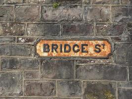 Bridge-Stree-Schild in Chepstow foto