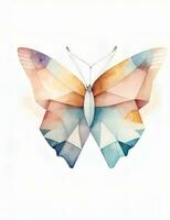 Schmetterling mit Aquarell Hintergrund, geometrisch Illustration foto