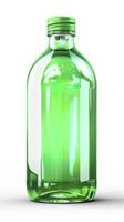 Gelee Grün, 3d Wiedergabe, solide Farbe Flasche. ai generativ foto