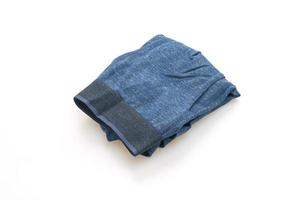 blaue Herrenunterwäsche isoliert auf weißem Hintergrund foto