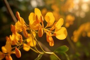 Cassia Blume auf Natur ai generiert foto