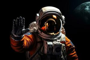 Porträt von Astronaut im Raum . generativ ai. foto