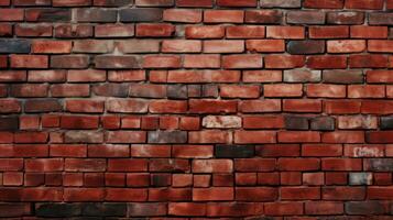 ein Backstein Mauer mit ein rot Backstein Muster foto