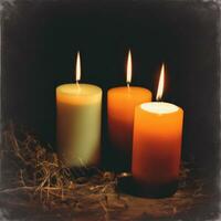 gespenstisch Kerzenlicht Halloween Spuk glühen. ai generiert Inhalt foto