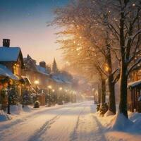 Schnee Atmosphäre, Weihnachten Vorabend Schnee Atmosphäre Hintergrund foto