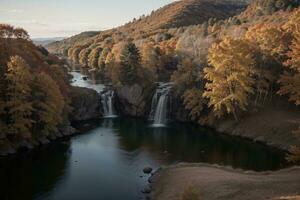 Herbst s Pracht ein fesselnd Blick in Natur s Palette. ai generiert. foto