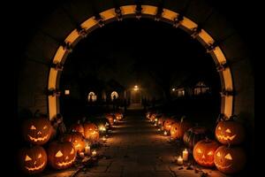 Halloween Rand ein gespenstisch Freude zum alle. ai generiert. foto