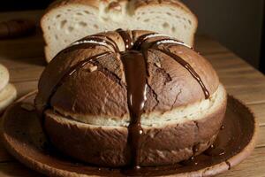 verlockend Freuden ein lecker Sortiment von Schokolade und Brot. ai generiert. foto