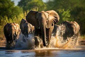 Elefant im Dschungel. hd Qualität Scharf Bilder. ai generativ foto