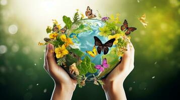 global Natur Anerkennung Bedeutung von International Biodiversität Tag foto