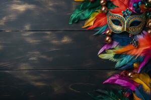 bunt Karneval Parade beim tropisch Neu Jahre Vorabend Hintergrund mit leeren Raum zum Text foto