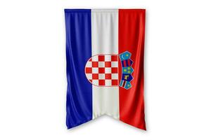 Kroatien Flagge und Weiß Hintergrund. - - Bild. foto