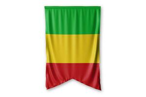 Mali Flagge und Weiß Hintergrund. - - Bild. foto