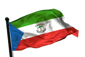 Äquatorialguinea Flagge auf ein Weiß Hintergrund. - - Bild. foto