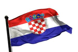 Kroatien Flagge auf ein Weiß Hintergrund. - - Bild. foto