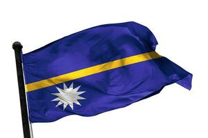Nauru Flagge auf ein Weiß Hintergrund. - - Bild. foto